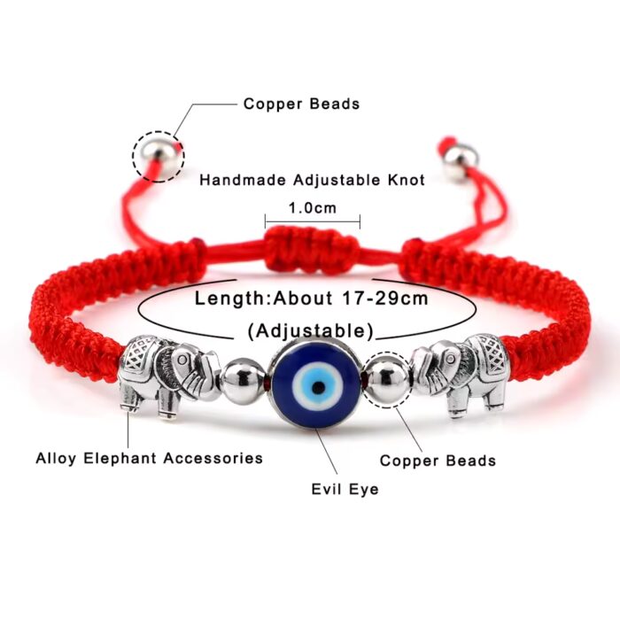Pulsera de Ojo Turco y Elefante - Imagen 3