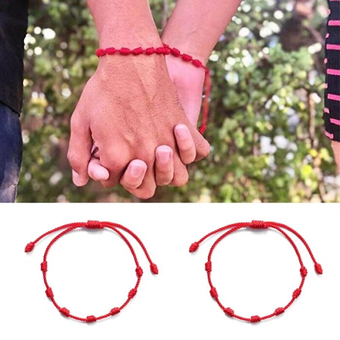 Dos Pulseras Lazos Eternos 7 Nudos - Imagen 5
