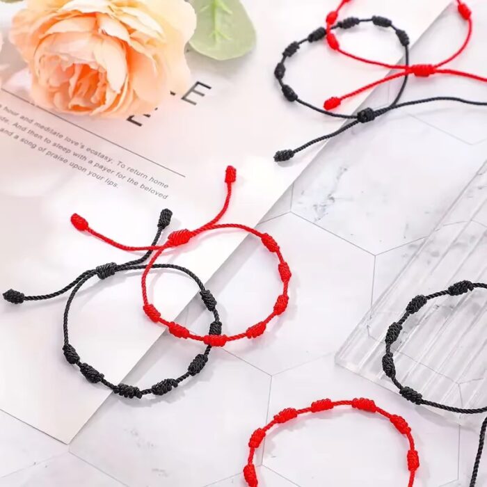 Dos Pulseras Lazos Eternos 7 Nudos - Imagen 3